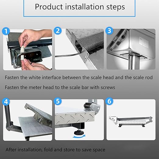 Commercial 660 lb Electronic Platform Scale with LB/KG Industrial Floor Scale Stainless Steel High-Definition LCD Display,Digital Heavy Duty Luggage Package Price Computing Postal Shipping