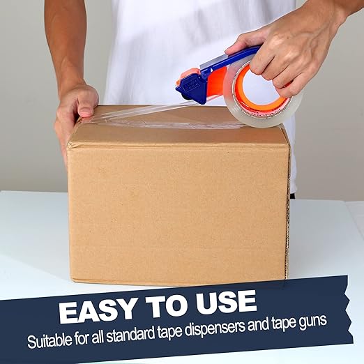 PANDRI Packing Tape, 24 Rolls Heavy Duty Clear Packaging Tape for Shipping Packaging Moving Sealing, 2 inches Wide, 65 Yards Per Roll, Total 1560 Yards