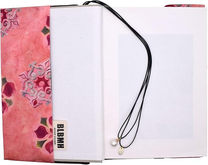 BLBMH Flower Book Covers for Paperbacks Handmade Bookcover Fit for 5.5x8.5 inch Adjustable Fabric Softcover Protector for Women Book Lovers Gifts - XC Pink 8.5in