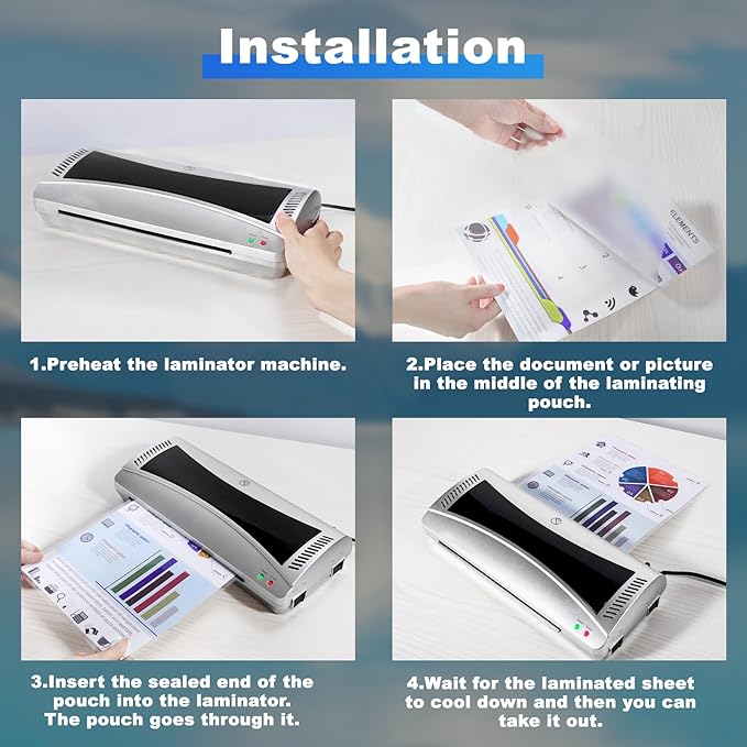 200 Pack Laminating Sheets, 5Mil 9" x 11.5" Laminating Pouches,Clear Thermal Laminating Plastic Paper Laminator Sheets, Holds 8.5 x 11 Inch Sheets (5 mil/200 pcs)