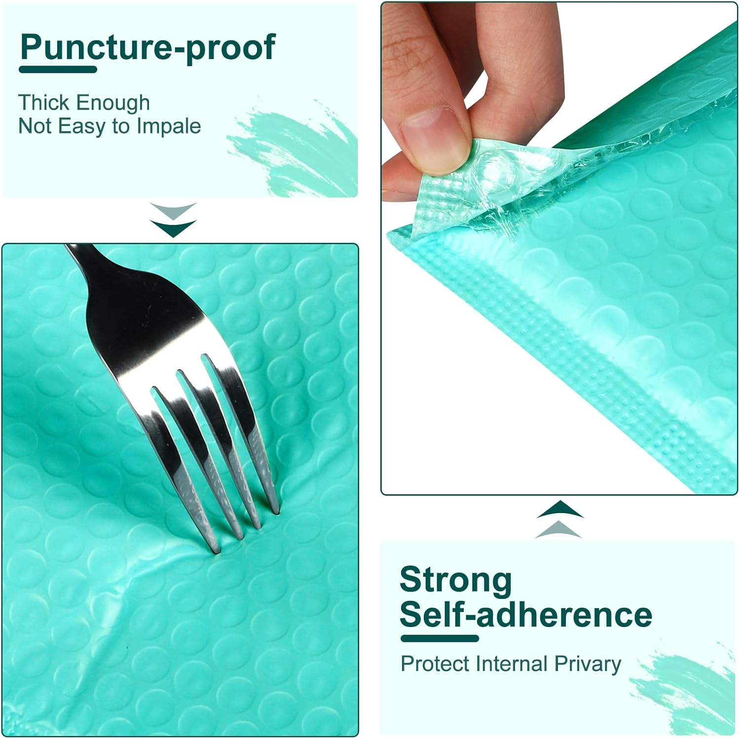 Bubble Mailers A4 Paper Size, 12x10 Padded Envelopes for Shipping, 25 Pack Mailing Packages with Self Seal Adhesive, Waterproof Bubble Envelopes (Teal)