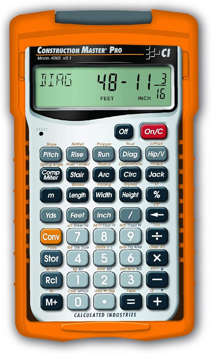 Calculated Industries 4065 Construction Master ProCalculator & 6025 Scale Master Pro Digital Plan Measure Take-Off Tool | 72 Built-in US Imperial, Metric Scales | 6 Custom Scales