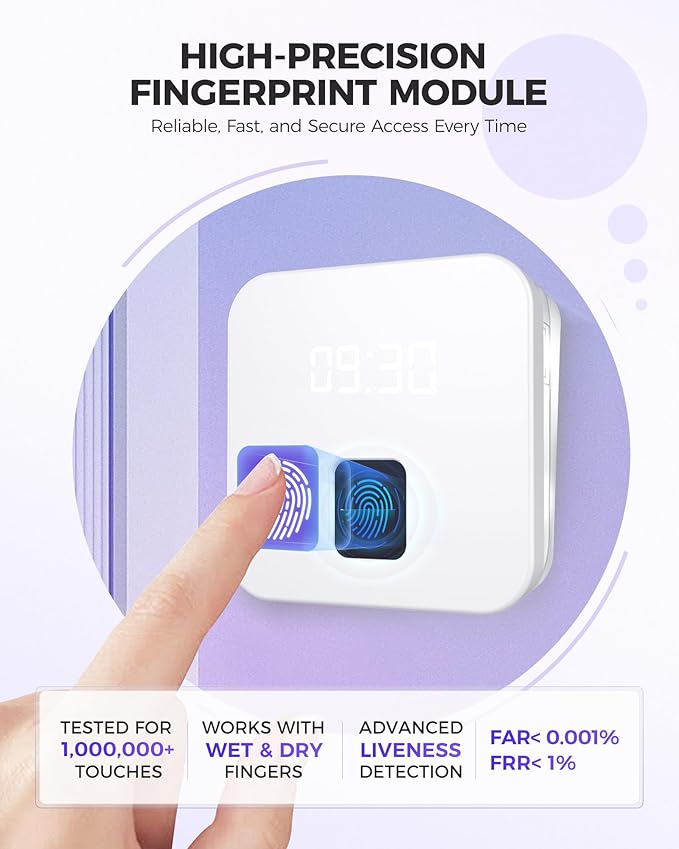 NGTeco Time Clock Cloud-Based, TC4 Fingerprint Time Clocks for Employees Small Business, 2.4G WiFi Customization Rule Clock in Machine with Remote Control Software & iOS/Android App, No Monthly Fee