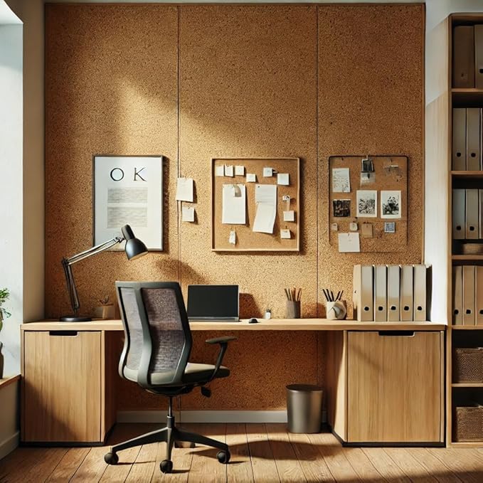 Manton Cork Premium Cork Roll - 4' x 10' x 3/8", 100% Natural Facing Grade Material for Bulletin Boards, Decorative Photo and Message Push Pin Displays - Perfect for Home, School, and Office