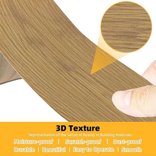 GSCIT Club Oak Wallpaper, 24 inch X 25ft Self Adhesive Wood Grain Repair Tape Patch for Tables, Chairs, Baseboards, Doors, Windows, Floors, Handicraft DIY.