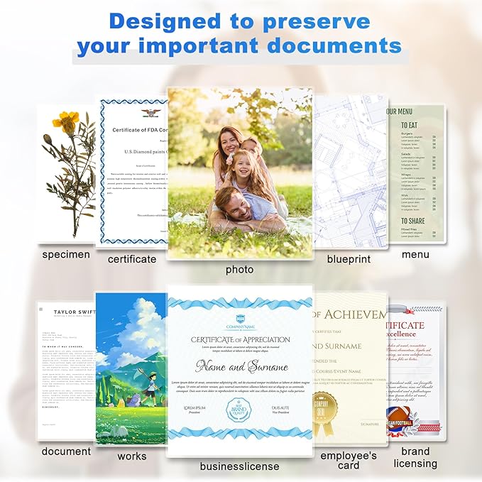 100 Pack Laminating Sheets, 5Mil 9" x 11.5" Laminating Pouches,5Mil Clear Thermal Lamination Sheet Paper for Laminator, Holds 8.5 x 11 Inch Sheets