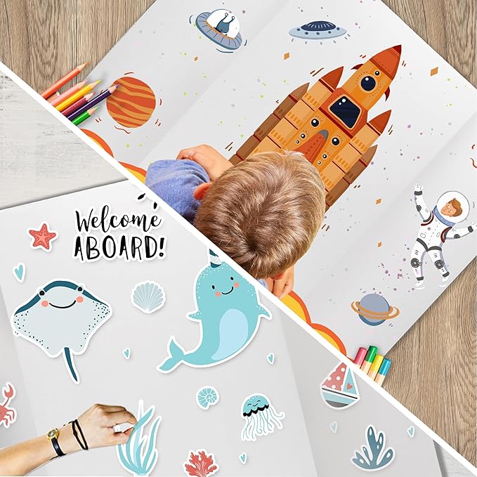 Chell 36" x 48" Large Trifold Poster Board, 4 Pack, White Corrugated Project Boards for Science Fair, School Projects, Event Displays and Business Presentations