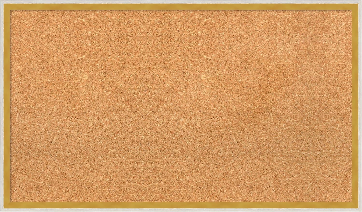 Amanti Art Natural Cork Board for Wall, 17x29 Vision Board with White Frame, Medium Corkboard Office Decor for Home Organization, Modern Corkboard Pinboard to Display Items for Home Organization in