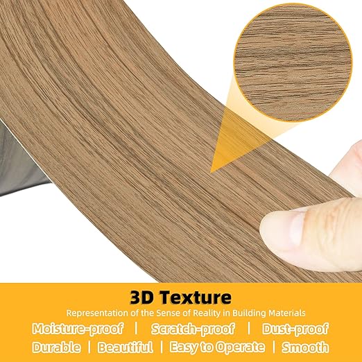GSCIT Club Natural Walnut Wallpaper, 15.7 inch X 15ft Self Adhesive Wood Grain Repair Tape Patch for Tables, Chairs, Baseboards, Doors, Windows, Floors, Handicraft DIY.