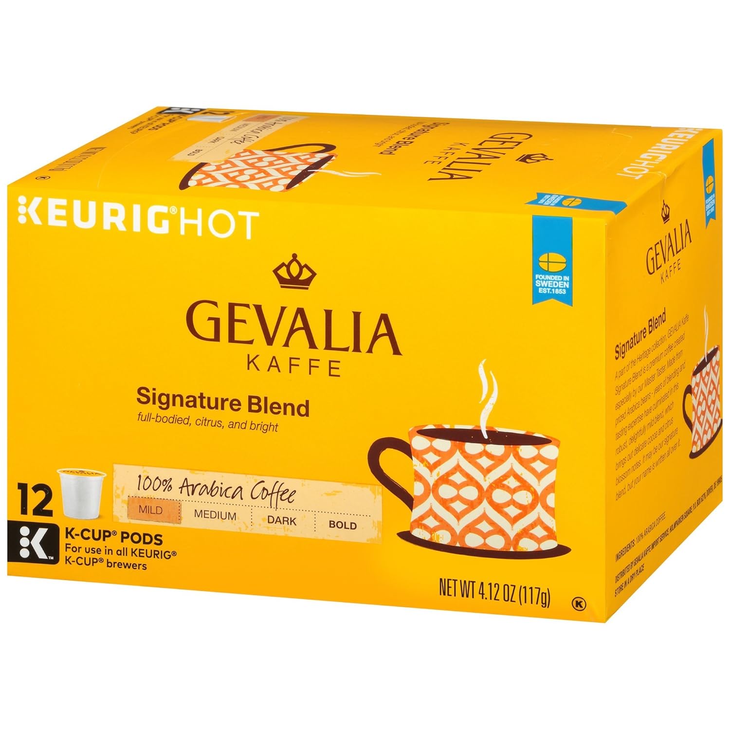 Gevalia Cappuccino Keurig K Cup Pods with Froth Packets 5.98oz (24 Count, 4 Boxes)