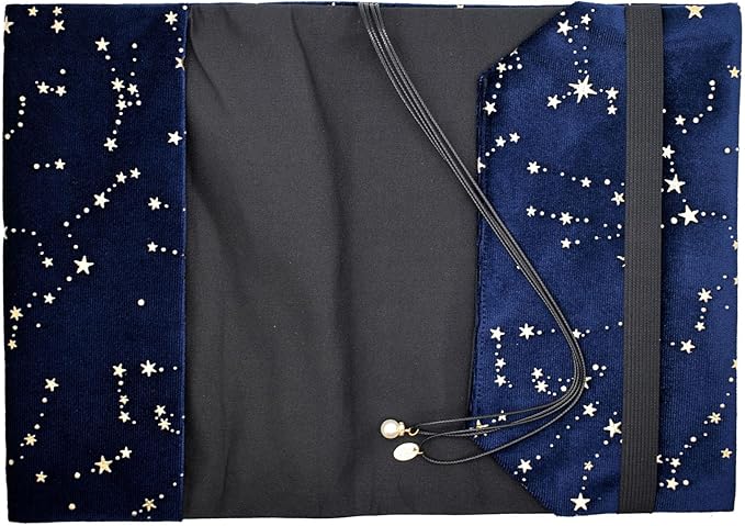 BLBMH Book Covers for Paperbacks Handmade Bookcover Fit for 5.5x8.5 inch Adjustable Fabric Softcover Protector for Women Book Lovers Gifts - Velvet Blue 8.5in