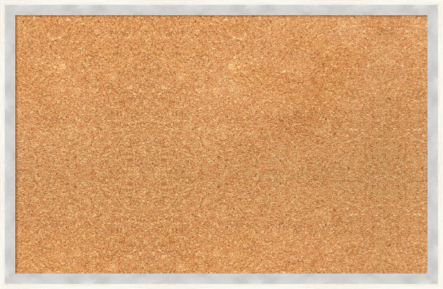 Amanti Art Natural Cork Board for Wall, 15x23 Vision Board with White Frame, Small Corkboard Office Decor for Home Organization, Modern Corkboard Pinboard to Display Items for Home Organization in