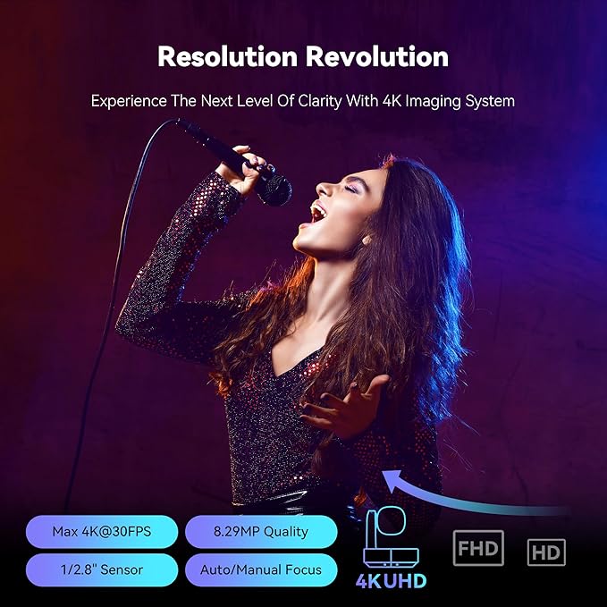 Tenveo VLoop 4K PTZ Camera with 12X Optical Zoom Wide View Angle USB3.0/HDMI/RJ45/PoE Live Streaming Camera for Church Video Conference Broadcast Works with Zoom Skype Teams, Red Dot Design Winner