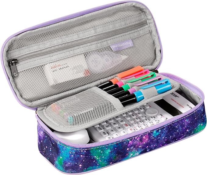 Choco Mocha Strawberry Pencil Case for Girls, Soft Pencil Case Kids Pencils Pouch for Kindergarten Girls, Purple