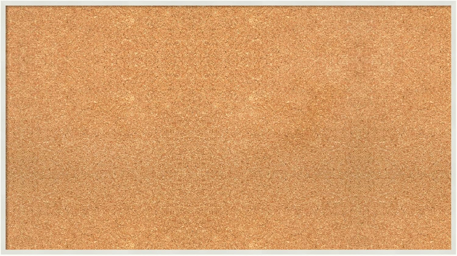 Amanti Art Natural Cork Board for Wall, 21x37 Vision Board with White Frame, Large Corkboard Office Decor for Home Organization, Modern Corkboard Pinboard to Display Items for Home Organization in