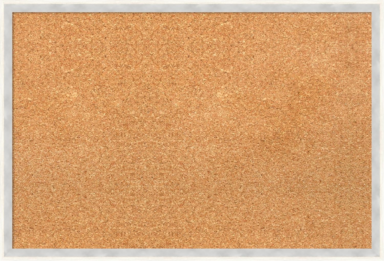Amanti Art Natural Cork Board for Wall, 17x25 Vision Board with White Frame, Medium Corkboard Office Decor for Home Organization, Modern Corkboard Pinboard to Display Items for Home Organization in