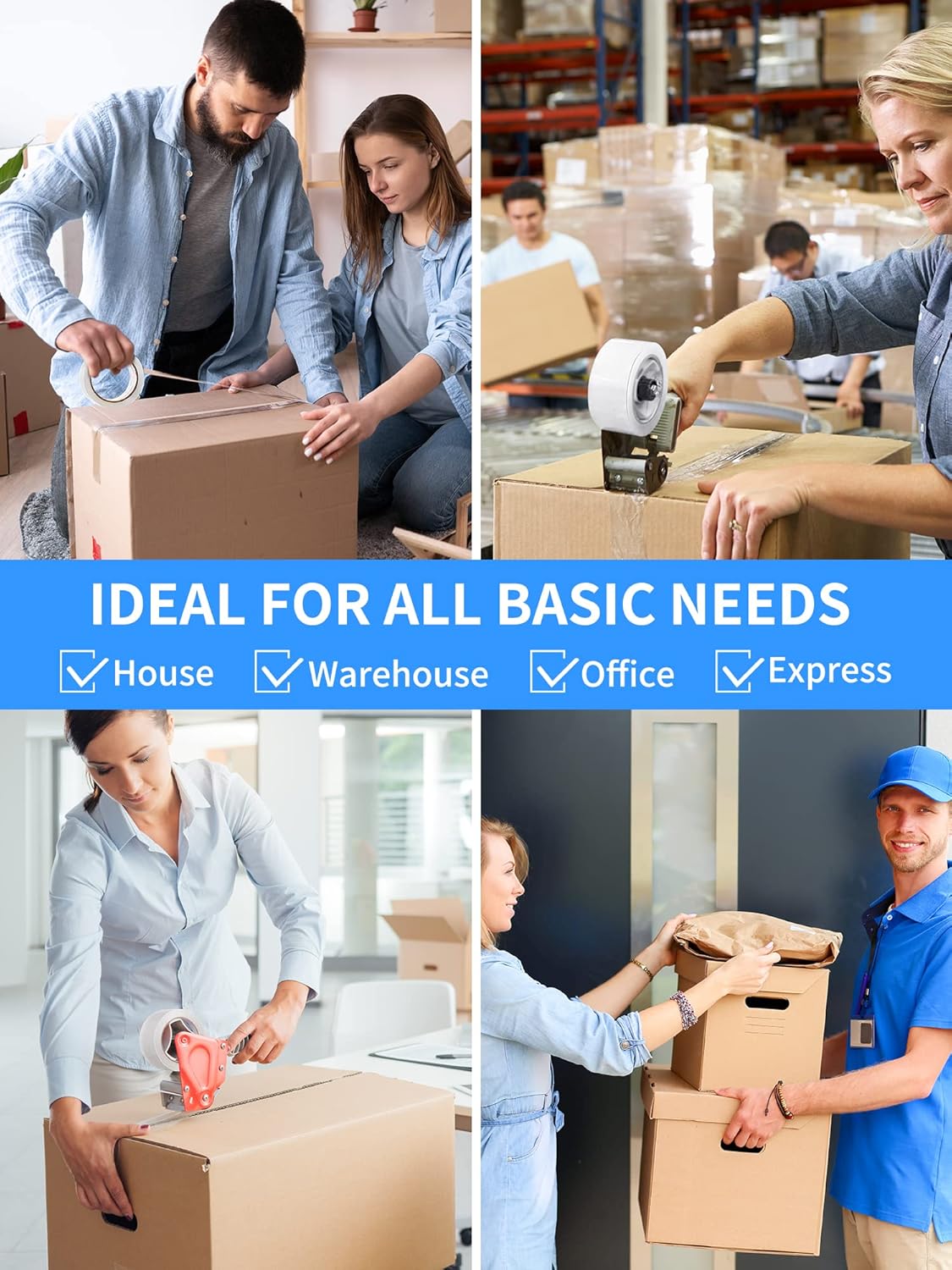 JARLINK Clear Packing Tape (36 Rolls), Heavy Duty Packaging Tape for Shipping Packaging Moving Sealing, 1.88 inches Wide, 55 Yards Per Roll, 1980 Total Yards