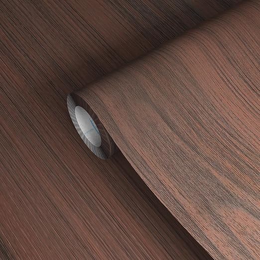 GSCIT Club Red Walnut Wallpaper, 15.7 inch X 15ft Self Adhesive Wood Grain Repair Tape Patch for Tables, Chairs, Baseboards, Doors, Windows, Floors, Handicraft DIY.