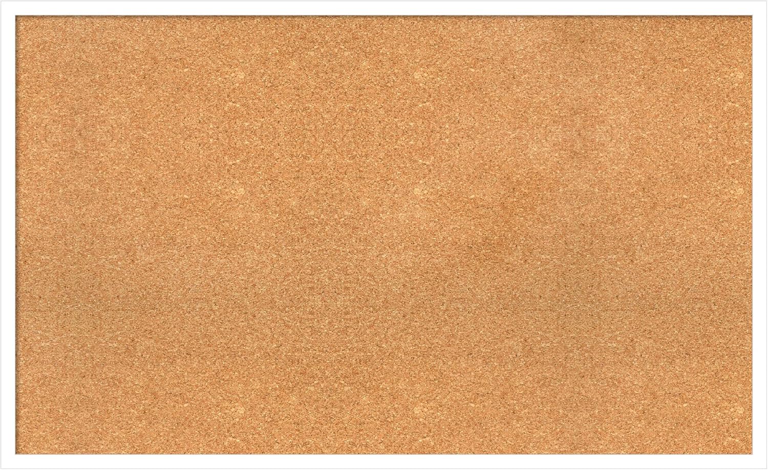 Amanti Art Natural Cork Board for Wall, 25x41 Vision Board with White Frame, Large Corkboard Office Decor for Home Organization, Modern Corkboard Pinboard to Display Items for Home Organization in