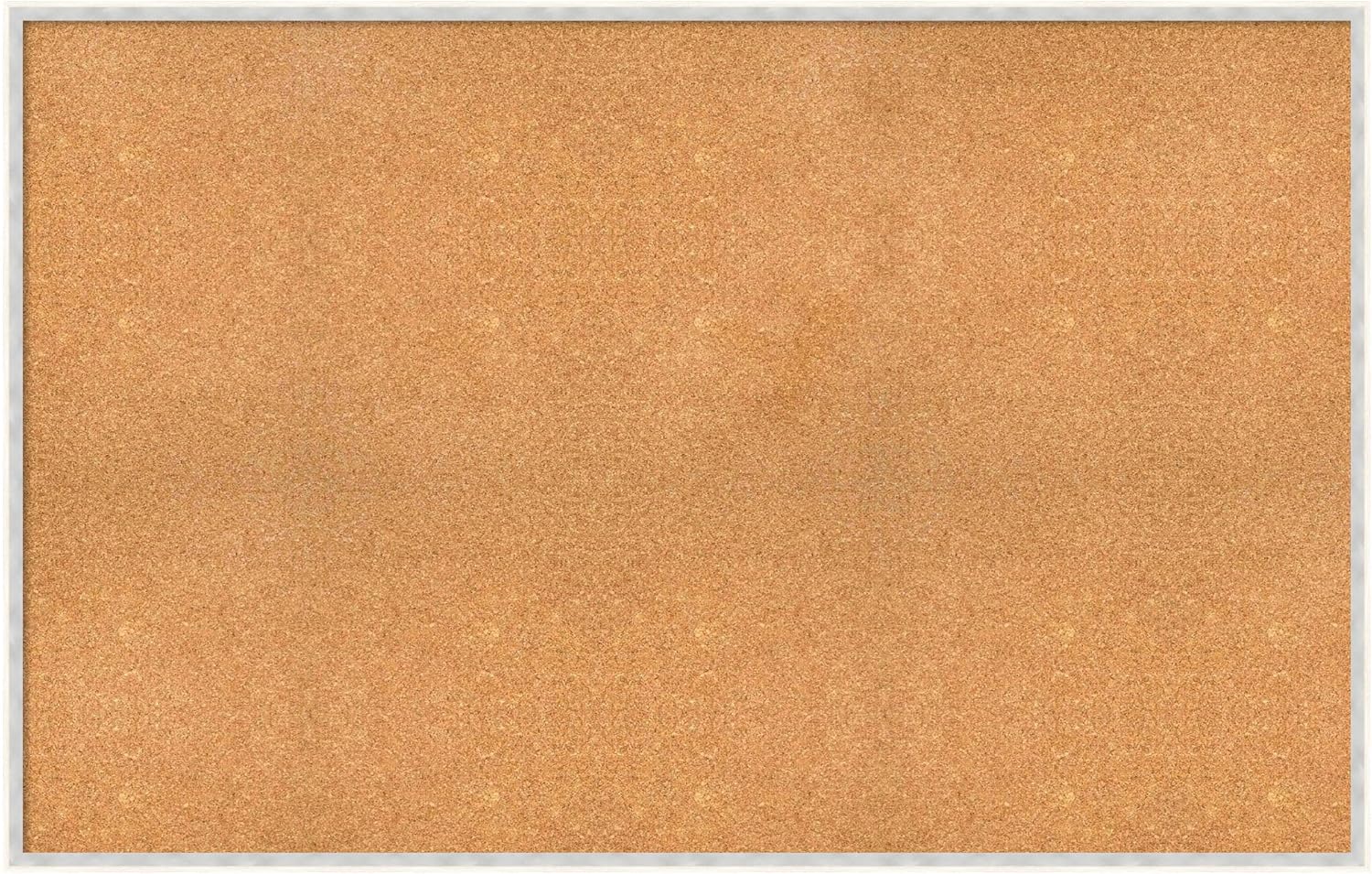 Amanti Art Natural Cork Board for Wall, 35x55 Vision Board with White Frame, Oversize Corkboard Office Decor for Home Organization, Modern Corkboard Pinboard to Display Items for Home Organization in