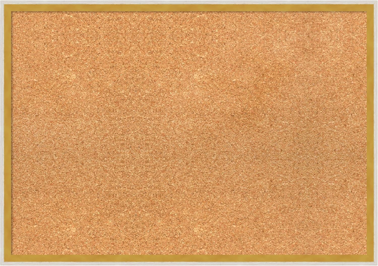 Amanti Art Natural Cork Board for Wall, 19x27 Vision Board with White Frame, Medium Corkboard Office Decor for Home Organization, Modern Corkboard Pinboard to Display Items for Home Organization in