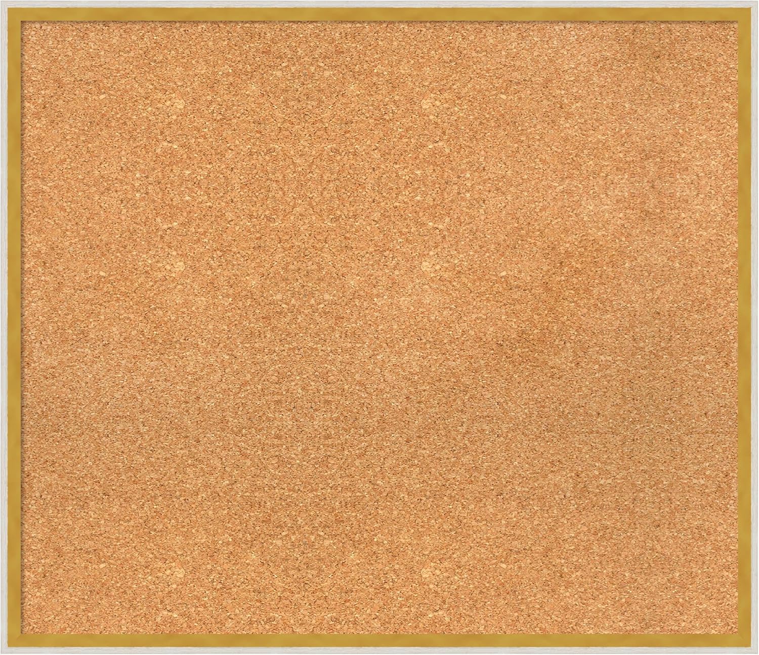 Amanti Art Natural Cork Board for Wall, 25x29 Vision Board with White Frame, Large Corkboard Office Decor for Home Organization, Modern Corkboard Pinboard to Display Items for Home Organization in