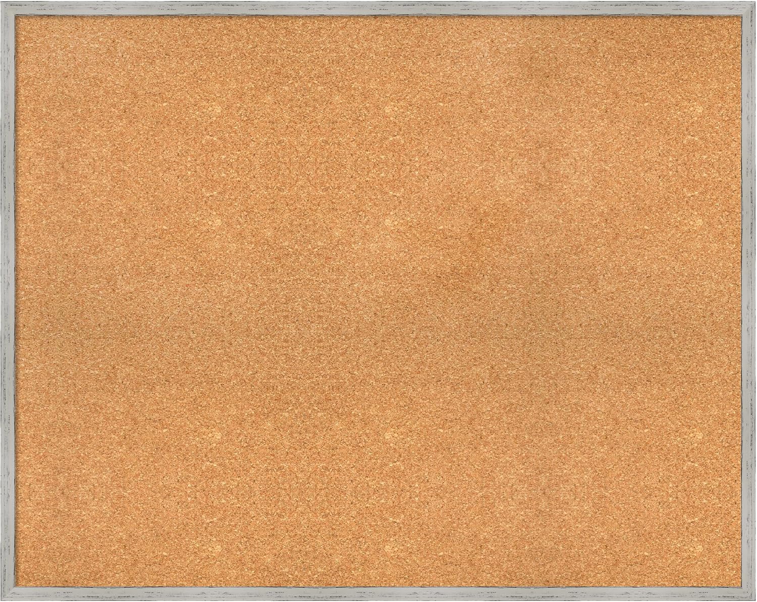 Amanti Art Natural Cork Board for Wall, 31x39 Vision Board with White Frame, X-Large Corkboard Office Decor for Home Organization, Cottage Corkboard Pinboard to Display Items for Home Organization in