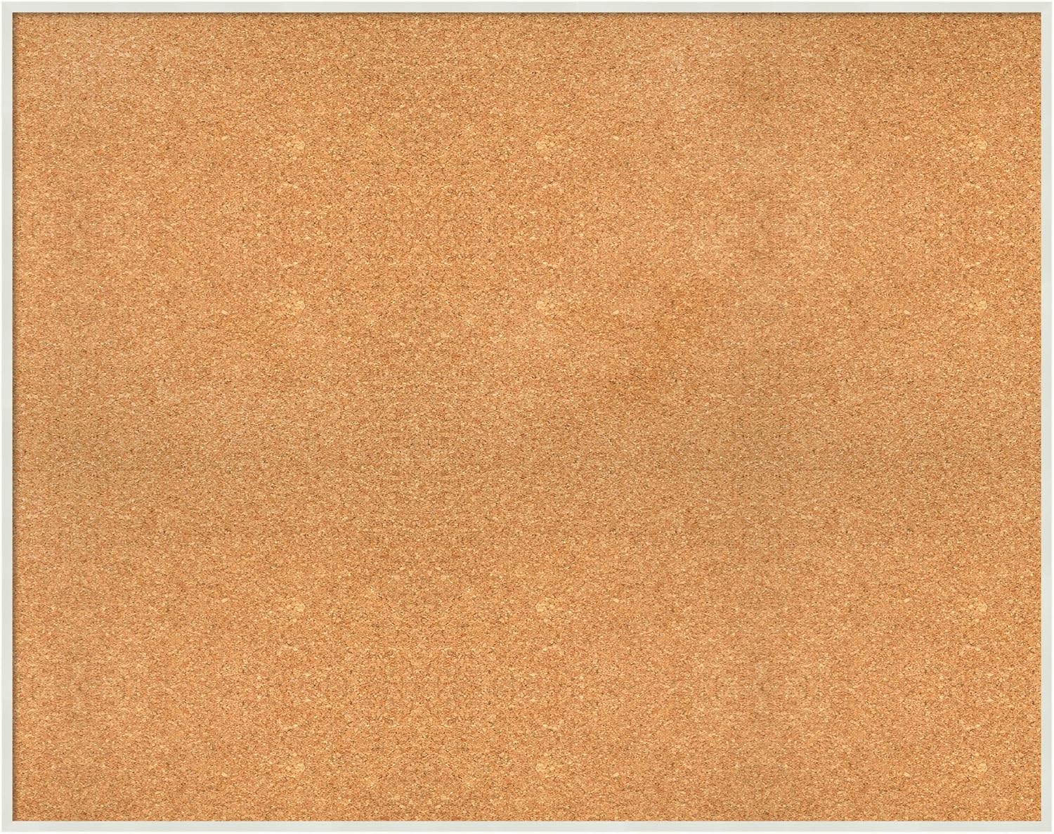 Amanti Art Natural Cork Board for Wall, 31x39 Vision Board with White Frame, X-Large Corkboard Office Decor for Home Organization, Modern Corkboard Pinboard to Display Items for Home Organization in