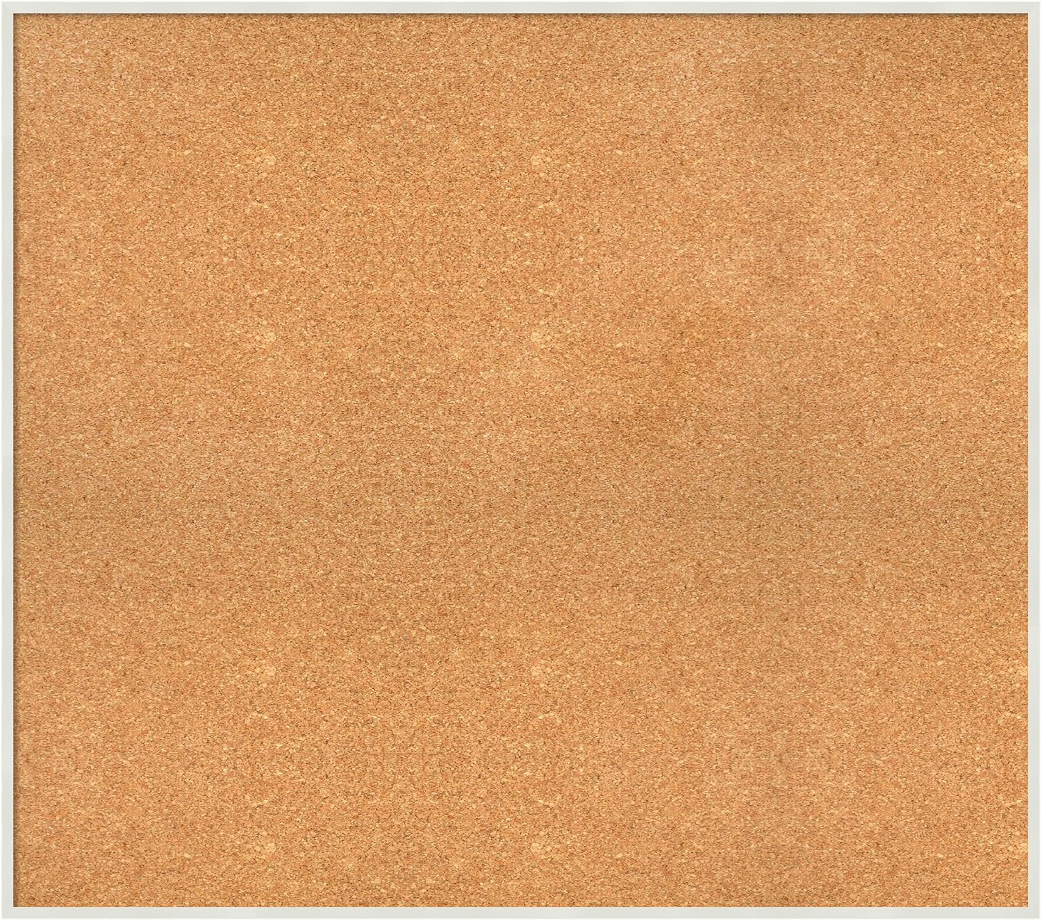Amanti Art Natural Cork Board for Wall, 31x35 Vision Board with White Frame, Large Corkboard Office Decor for Home Organization, Modern Corkboard Pinboard to Display Items for Home Organization in