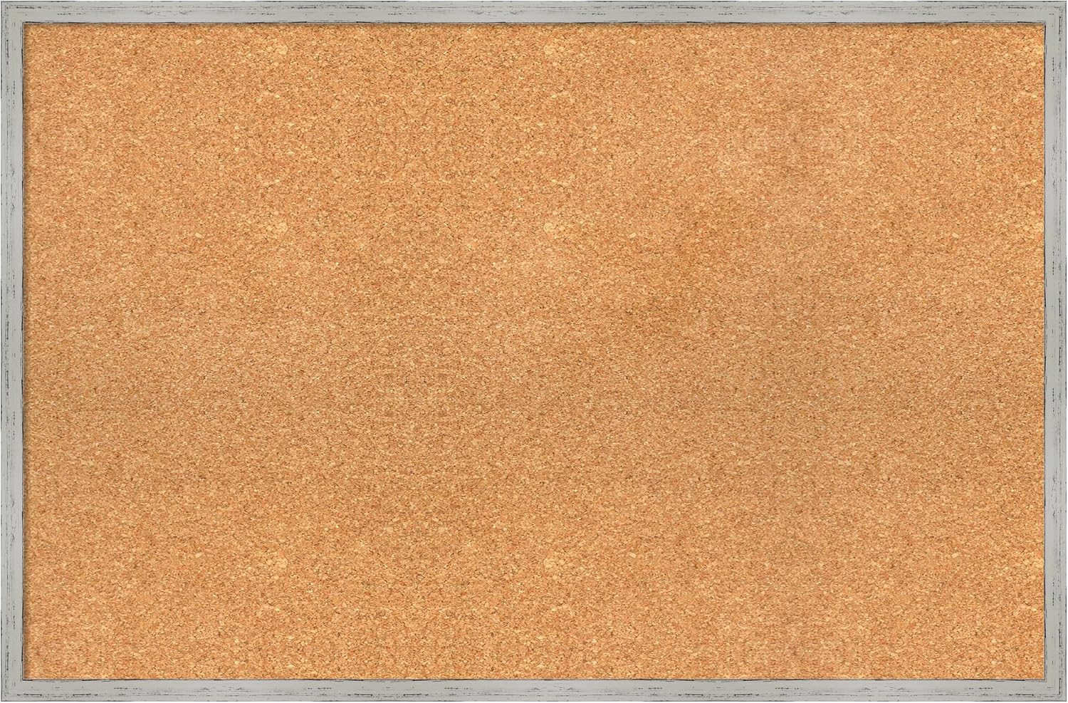 Amanti Art Natural Cork Board for Wall, 23x35 Vision Board with White Frame, Large Corkboard Office Decor for Home Organization, Cottage Corkboard Pinboard to Display Items for Home Organization in