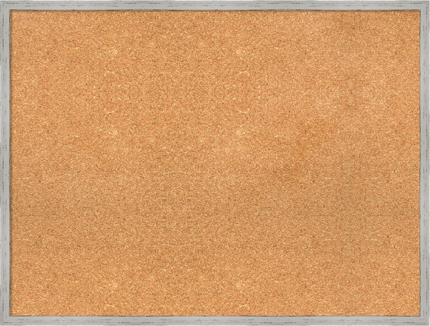 Amanti Art Natural Cork Board for Wall, 25x33 Vision Board with White Frame, Large Corkboard Office Decor for Home Organization, Cottage Corkboard Pinboard to Display Items for Home Organization in