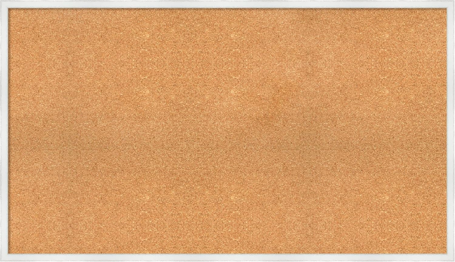 Amanti Art Natural Cork Board for Wall, 27x47 Vision Board with White Frame, Oversize Corkboard Office Decor for Home Organization, Country Rustic Corkboard Pinboard to Display Items for Home