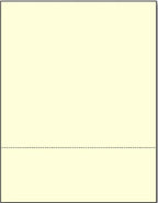 Limited Papers (TM) 8.5x11 Perforated Paper, 20/50 Pound, 75 GSM, Variety of Perforation Sizes and Colors, for Forms, Tickets, Postcards, Business Cards. (Ivory, 2 up – 3.5” from bottom)