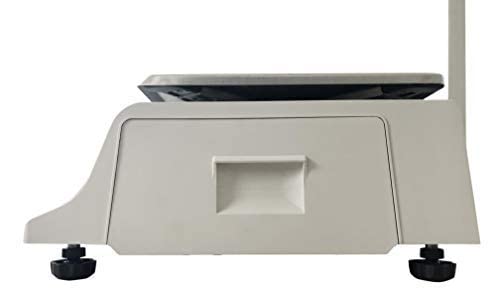 VisionTechShop DLP-300 Label Printing Scale Pole Display, 30/60lbs Capacity, 0.01/0.02lbs, NTEP Legal for Trade with a Free 1 case CAS LST-8040 UPC/Safe Handling Label, 58 x 60 mm