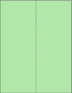 Limited Papers (TM) 8.5x11 Perforated Paper, 20/50 Pound, 75 GSM, Variety of Perforation Sizes and Colors, for Forms, Tickets, Postcards, Business Cards. (Green, 2 up – vertical 4 1/4”)