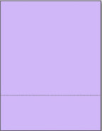 Limited Papers (TM) 8.5x11 Perforated Paper, 20/50 Pound, 75 GSM, Variety of Perforation Sizes and Colors, for Forms, Tickets, Postcards, Business Cards. (Lavender/orchid, 2 up – 3.5” from bottom)