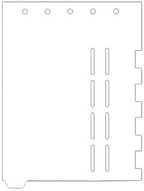 Carstens - Heavy Duty Plastic Ring Binder Dividers with Die-Cuts, Bottom Tab, 1/9 Cut, Tab 1, US Letter, White, Case of 50, (2619-01CS) - Ideal Medical Chart Dividers or Index Tabs for 3 Ring Binders