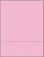 Limited Papers (TM) 8.5x11 Perforated Paper, 20/50 Pound, 75 GSM, Variety of Perforation Sizes and Colors, for Forms, Tickets, Postcards, Business Cards. (Pink, 2 up – 3.5” from bottom)