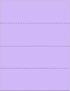 Limited Papers (TM) 8.5x11 Perforated Paper, Variety of Perforation Sizes and Colors, for Forms, Tickets, Postcards, Business Cards. (Lavender/orchid, 4 up - horizontal every 2.75")