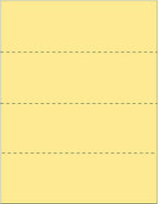 Limited Papers (TM) 8.5x11 Perforated Paper, 20/50 Pound, 75 GSM, Variety of Perforation Sizes and Colors, for Forms, Tickets, Postcards, Business Cards. (Buff, 4 up - horizontal every 2.75")