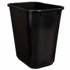 Amazon Basics Trash Can, Rectangular Commercial Office Wastebasket, 7 Gallon (Pack of 6), Black (Previously AmazonCommercial Brand)