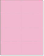 Limited Papers (TM) 8.5x11 Perforated Paper, 20/50 Pound, 75 GSM, Variety of Perforation Sizes and Colors, for Forms, Tickets, Postcards, Business Cards. (Pink, 8 up)