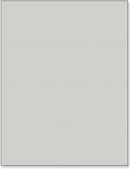Limited Papers (TM) 8.5x11 Perforated Paper, 20/50 Pound, 75 GSM, Variety of Perforation Sizes and Colors, for Forms, Tickets, Postcards, Business Cards. (Grey, 8 up)