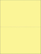 Limited Papers (TM) 8.5x11 Perforated Paper, 20/50 Pound, 75 GSM, Variety of Perforation Sizes and Colors, for Forms, Tickets, Postcards, Business Cards. (Canary, 2 up - horizontal 5.5”)