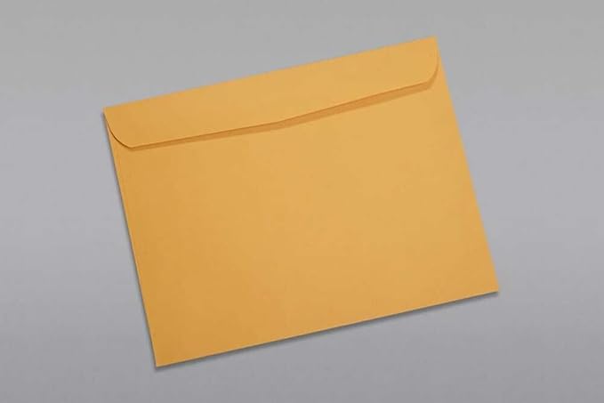 Limited Papers (TM) Booklet Envelopes, (Open Side) Brown Kraft, Gummed Seal, 28 Pound, Heavyweight, For Mailing And More. (1000, 10 x 15)