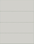 Limited Papers (TM) 8.5x11 Perforated Paper, 20/50 Pound, 75 GSM, Variety of Perforation Sizes and Colors, for Forms, Tickets, Postcards, Business Cards. (Grey, 4 up - horizontal every 2.75")