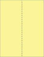 Limited Papers (TM) 8.5x11 Perforated Paper, 20/50 Pound, 75 GSM, Variety of Perforation Sizes and Colors, for Forms, Tickets, Postcards, Business Cards. (Canary, 2 up – vertical 4 1/4”)