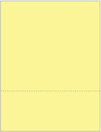 Limited Papers (TM) 8.5x11 Perforated Paper, 20/50 Pound, 75 GSM, Variety of Perforation Sizes and Colors, for Forms, Tickets, Postcards, Business Cards. (Canary, 2 up – 3.5” from bottom)