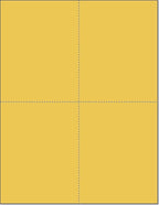 Limited Papers (TM) 8.5x11 Perforated Paper, 20/50 Pound, 75 GSM, Variety of Perforation Sizes and Colors, for Forms, Tickets, Postcards, Business Cards. (Gold, 4 up – 1 Hor. & 1 Ver.)