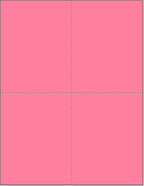 Limited Papers (TM) 8.5x11 Perforated Paper, 20/50 Pound 75 GSM, Variety of Perforation Sizes and Colors, for Forms, Tickets, Postcards, Business Cards. (Cherry, 4 up – 1 Hor. & 1 Ver.)